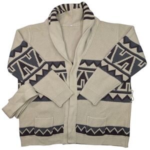 Costume Agent 2X Starsky & Hutch belted boho  neutral cardigan W pouch pockets.
